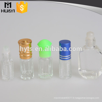 Bouteille mini de rouleau de verre de 2ml / 3ml / 6ml pour le parfum avec la boule de rouleau